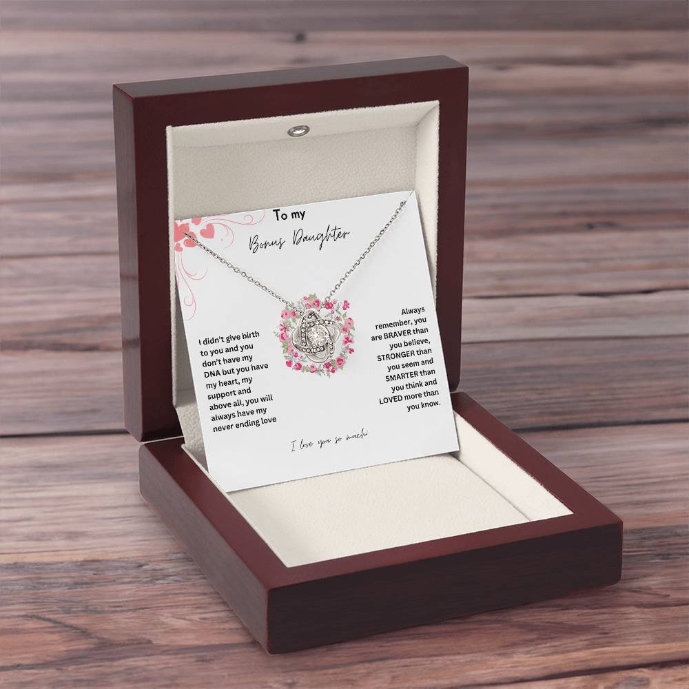 To My Bonus Daughter | You Are Braver Than You Believe | Jewelry Necklace