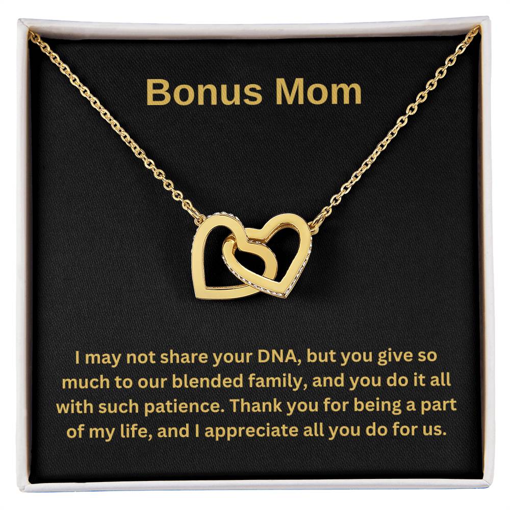 Bonus Mom | I Appreciate All You Do For Us | Heart Pendant Necklace