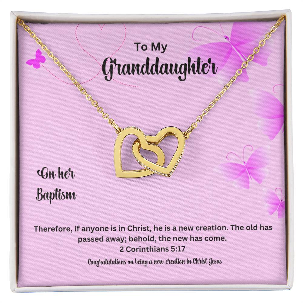To My Granddaughter | If Anyone Is In Christ | Baptism Faith Necklace