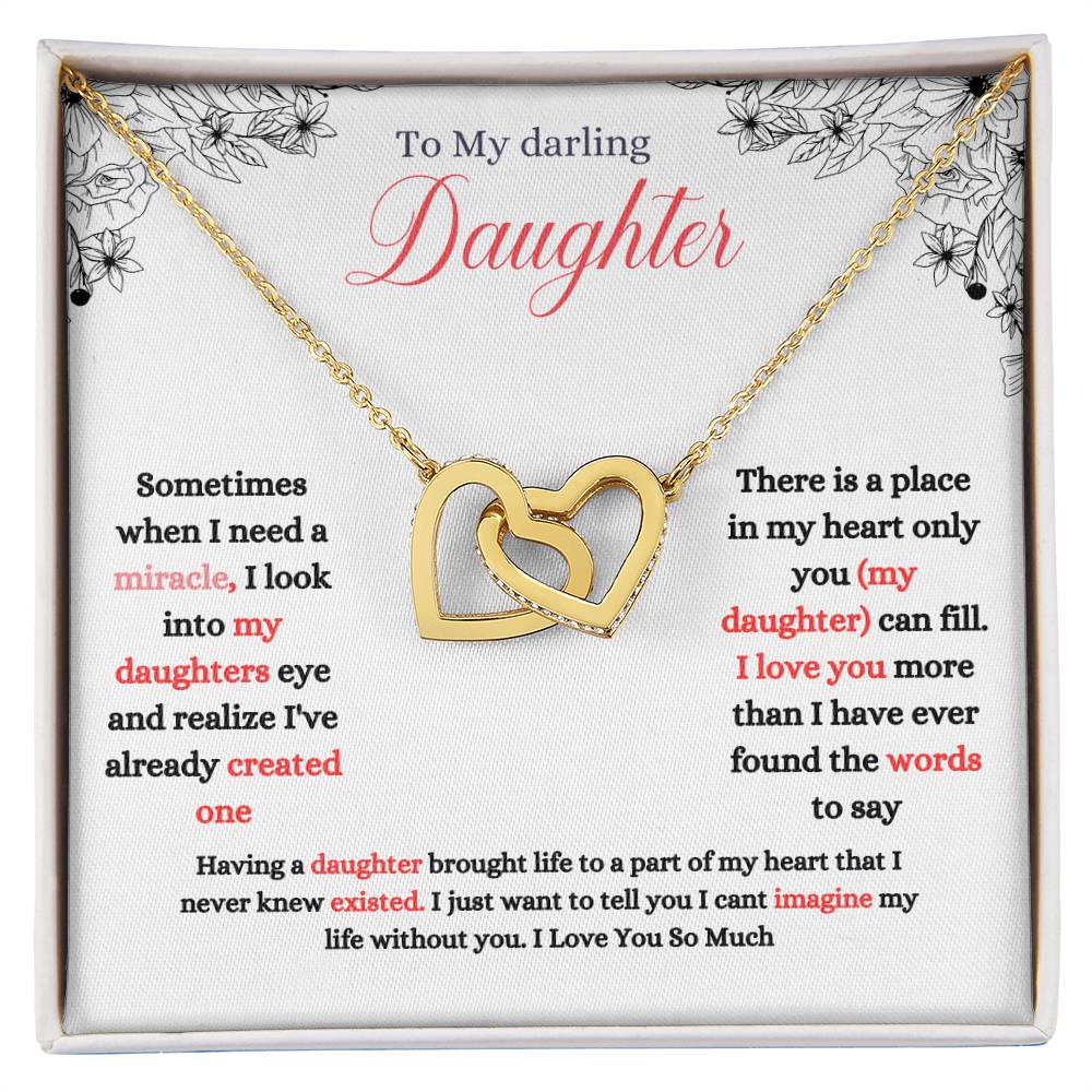 To My Darling Daughter| I Can't Imagine My Life Without You | Pendant Necklace