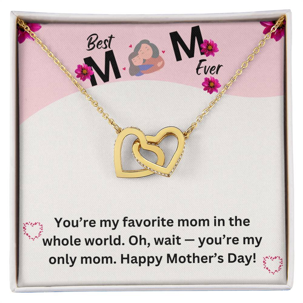 Best Mom Ever | Happy Mother's Day | Heart Pendant Necklace
