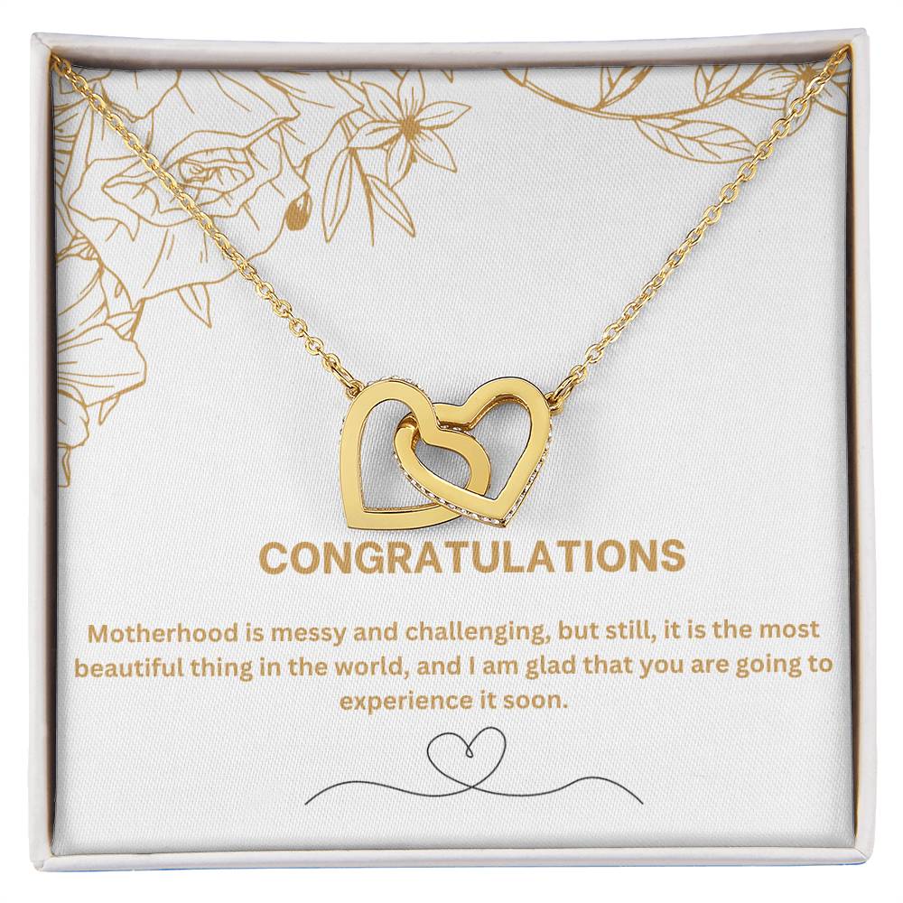 Congratulations | Motherhood Is The Most Beautiful Thing In The World | Pregnancy Necklace Gift
