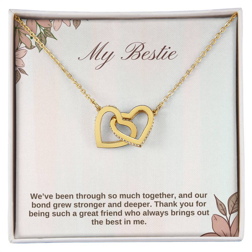My Bestie | Thank You For Being Such A Great Friend | Hearts Necklace