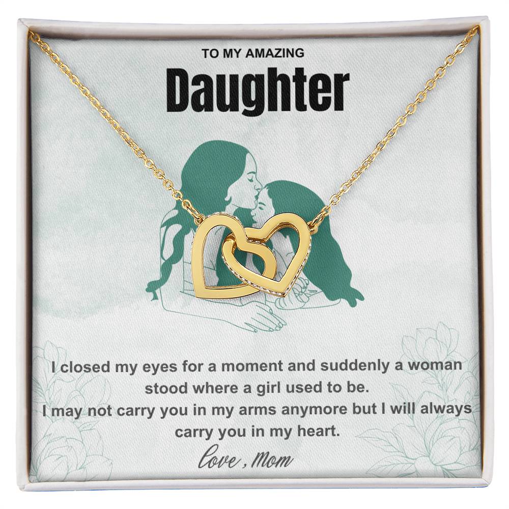 To My Amazing Daughter | I Will Always Carry You In My Heart | Pendant Necklace
