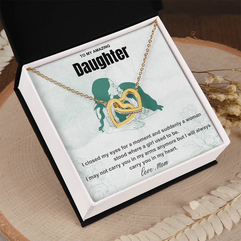 To My Amazing Daughter | I Will Always Carry You In My Heart | Pendant Necklace