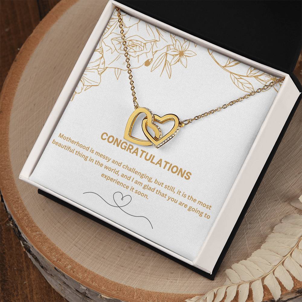 Congratulations | Motherhood Is The Most Beautiful Thing In The World | Pregnancy Necklace Gift