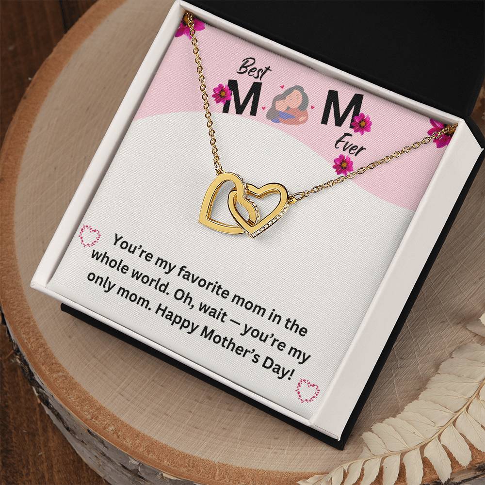 Best Mom Ever | Happy Mother's Day | Heart Pendant Necklace
