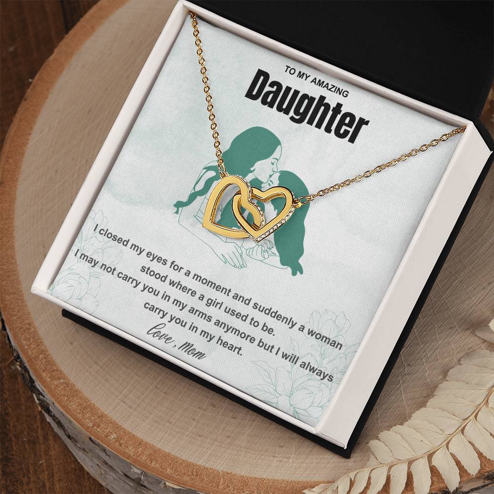 To My Amazing Daughter | I Will Always Carry You In My Heart | Pendant Necklace