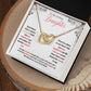 To My Darling Daughter| I Can't Imagine My Life Without You | Pendant Necklace