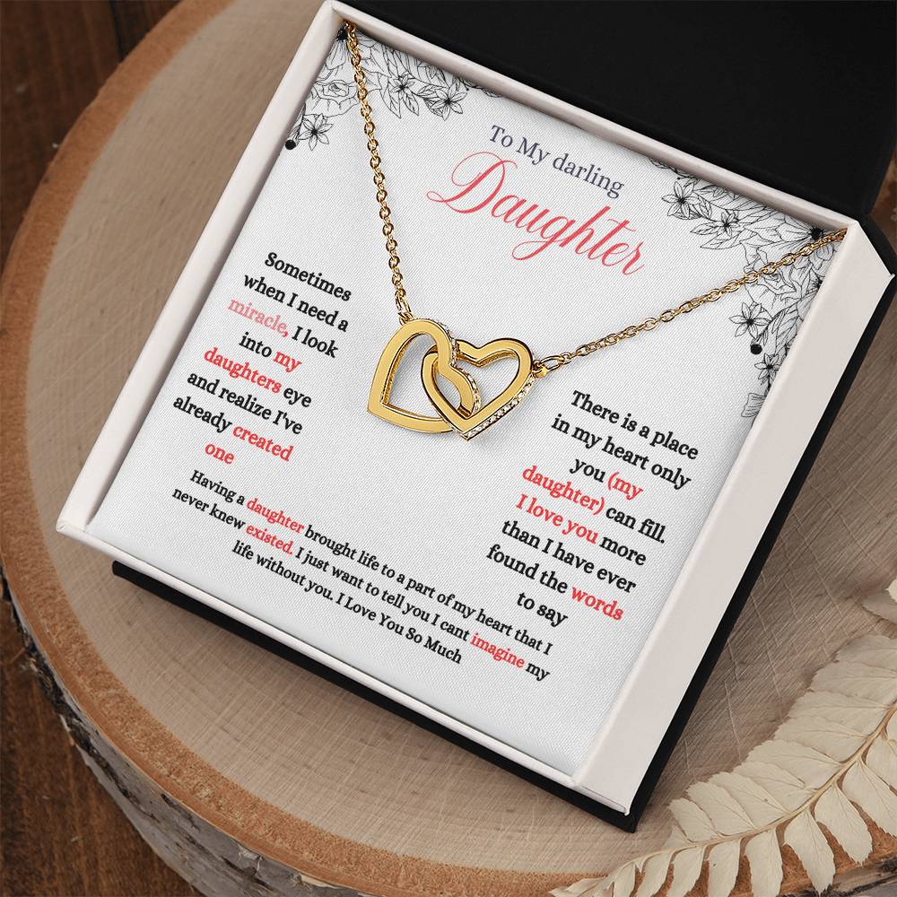 To My Darling Daughter| I Can't Imagine My Life Without You | Pendant Necklace