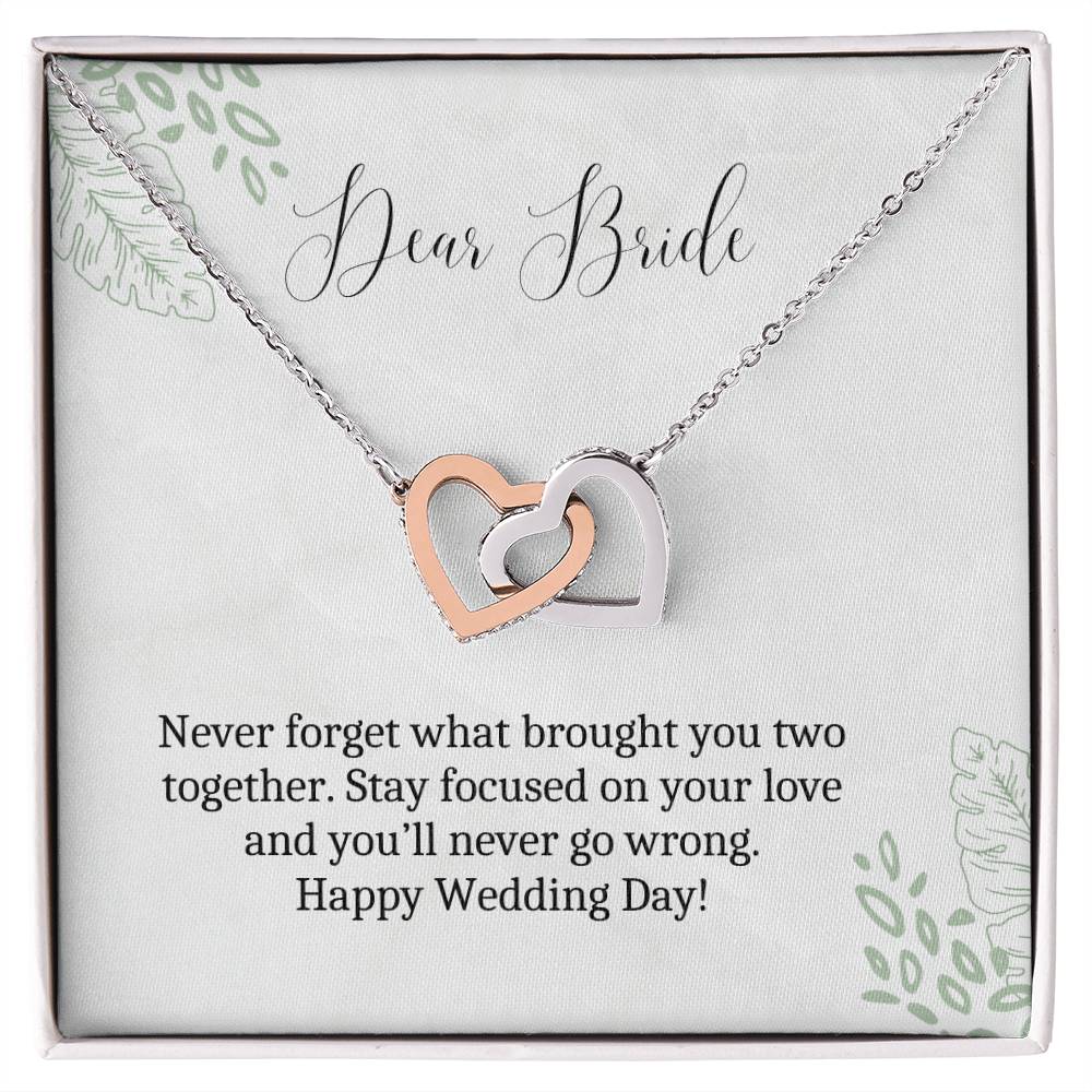 Dear Bride | Stay Focused On Your Love | Heart Pendant Necklace