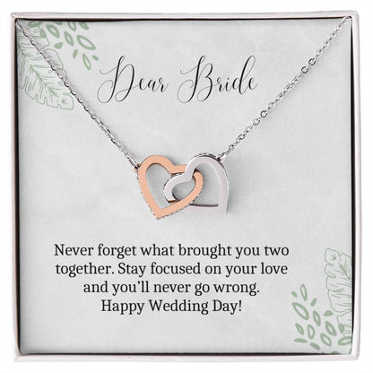 Dear Bride | Stay Focused On Your Love | Heart Pendant Necklace