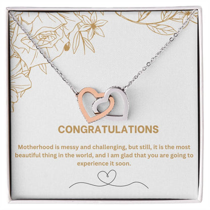 Congratulations | Motherhood Is The Most Beautiful Thing In The World | Pregnancy Necklace Gift