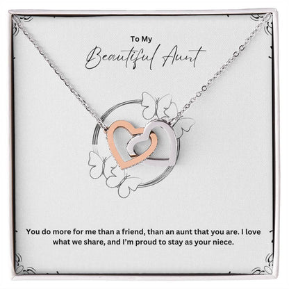 To My Beautiful Aunt | You Do More For Me Than A Friend | Love Pendant Necklace