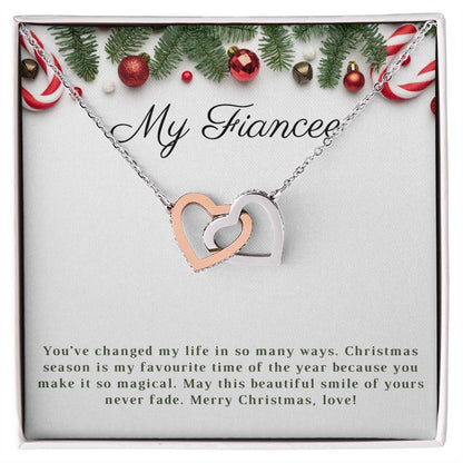 My Fiancee | Merry Christmas | Love Pendant Necklace