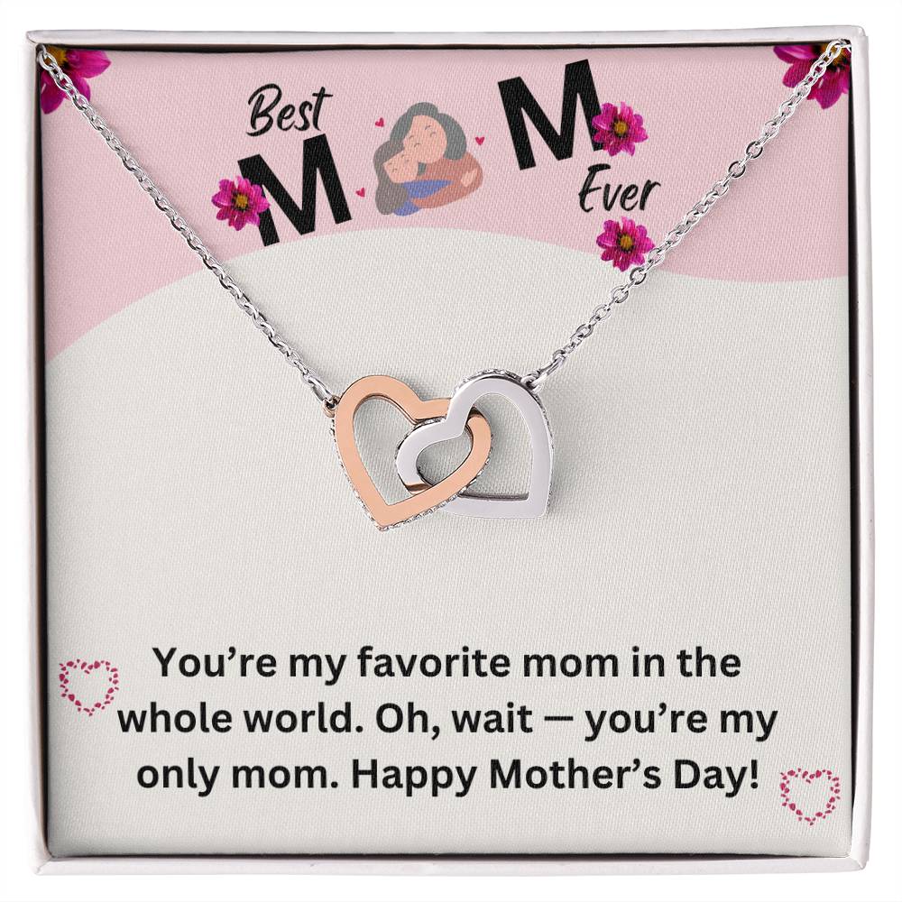 Best Mom Ever | Happy Mother's Day | Heart Pendant Necklace