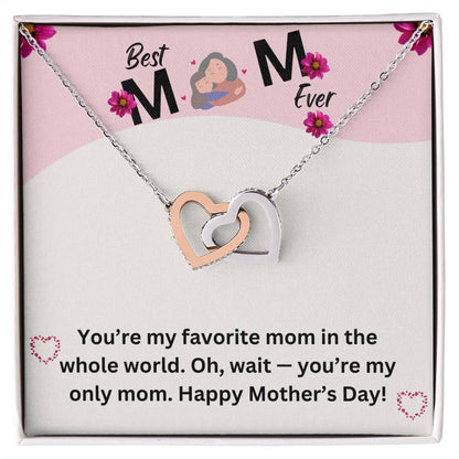 Best Mom Ever | Happy Mother's Day | Heart Pendant Necklace