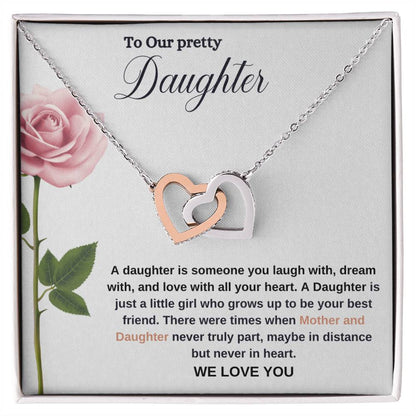 To Our Pretty Daughter | We Love You | Love Pendant Necklace