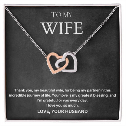 To My Wife | Your Love Is My Greatest Blessing | Love Pendant Necklace