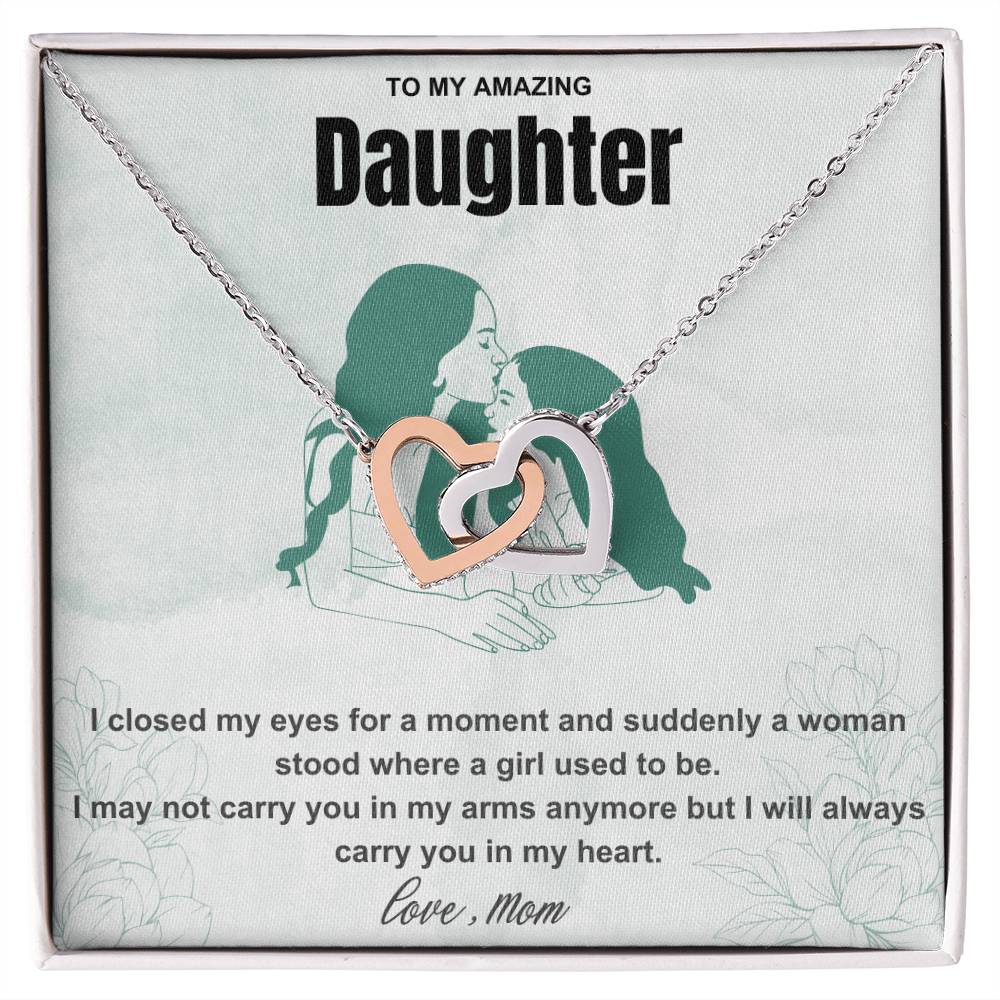 To My Amazing Daughter | I Will Always Carry You In My Heart | Pendant Necklace