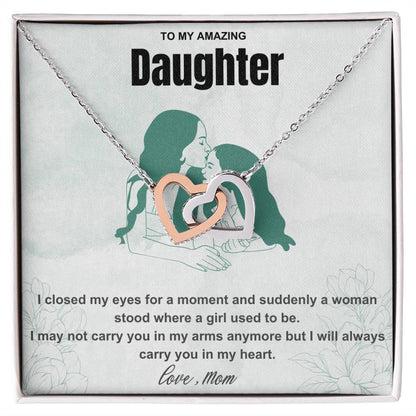 To My Amazing Daughter | I Will Always Carry You In My Heart | Pendant Necklace