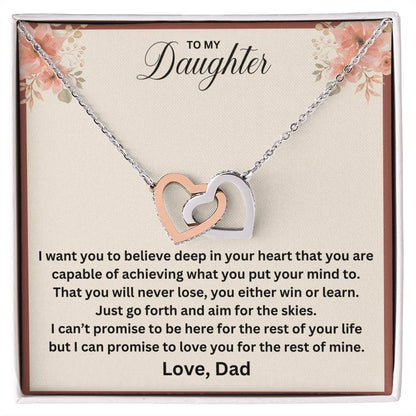 To My Daughter | You Will Never Lose | Pendant Necklace