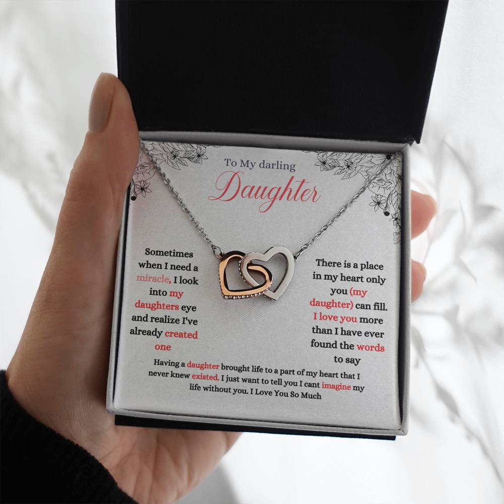 To My Darling Daughter| I Can't Imagine My Life Without You | Pendant Necklace