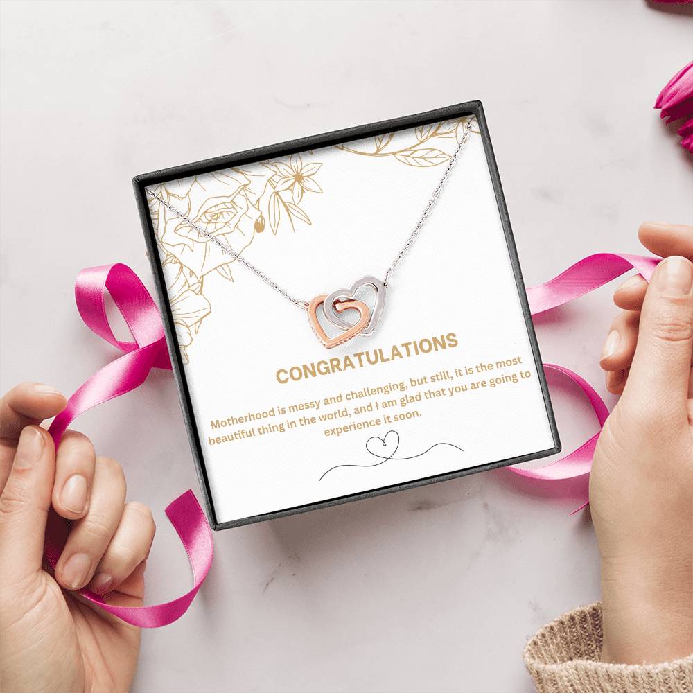 Congratulations | Motherhood Is The Most Beautiful Thing In The World | Pregnancy Necklace Gift