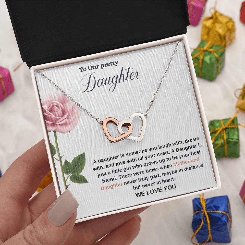 To Our Pretty Daughter | We Love You | Love Pendant Necklace