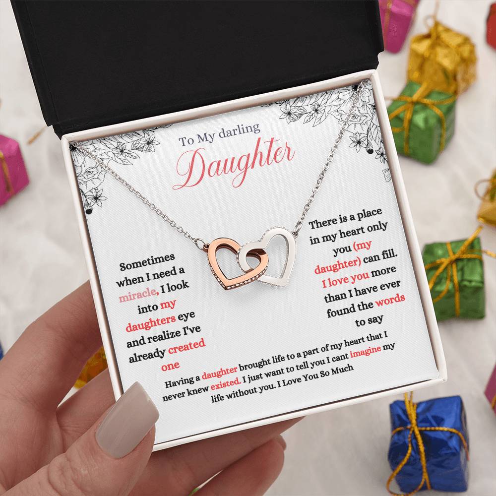 To My Darling Daughter| I Can't Imagine My Life Without You | Pendant Necklace