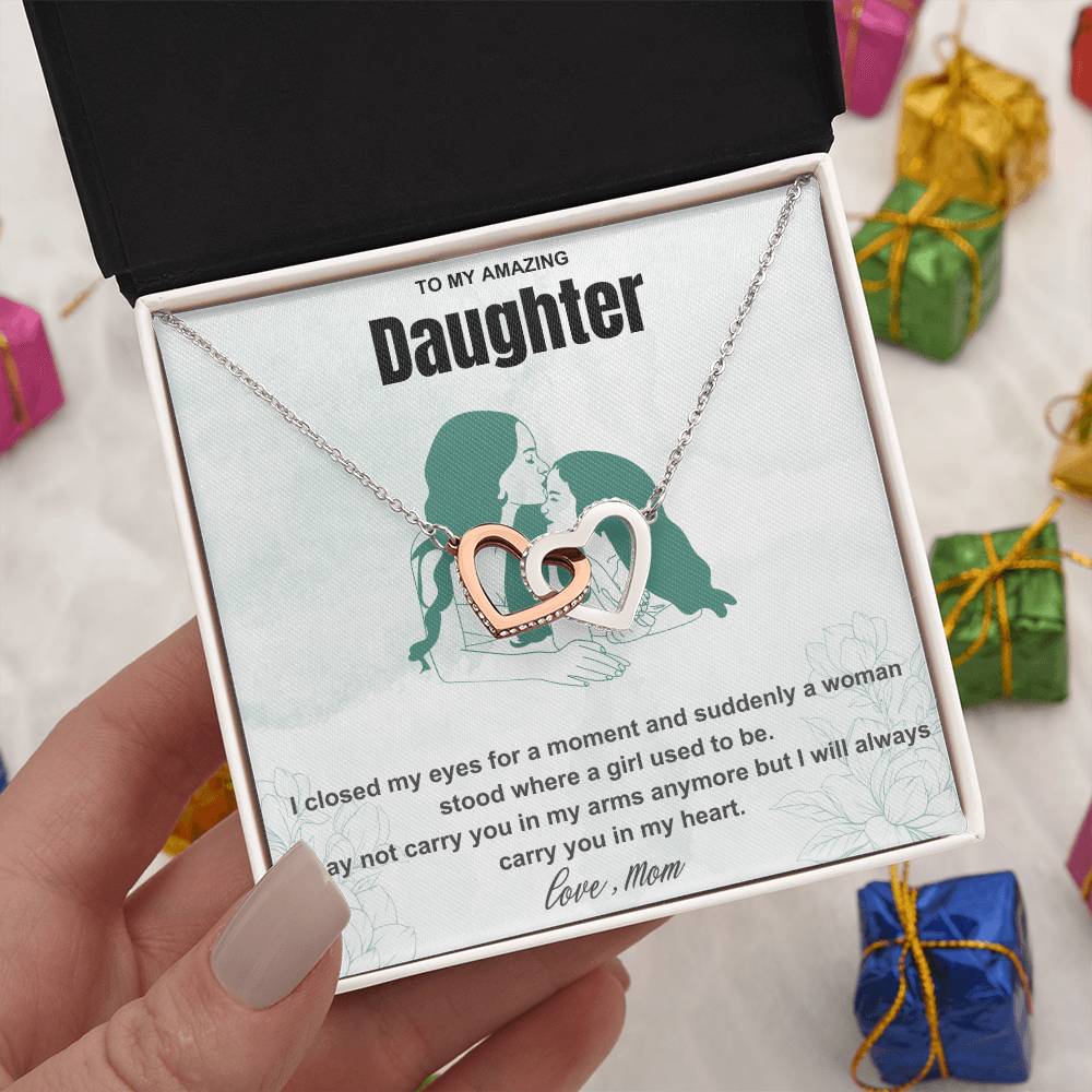 To My Amazing Daughter | I Will Always Carry You In My Heart | Pendant Necklace
