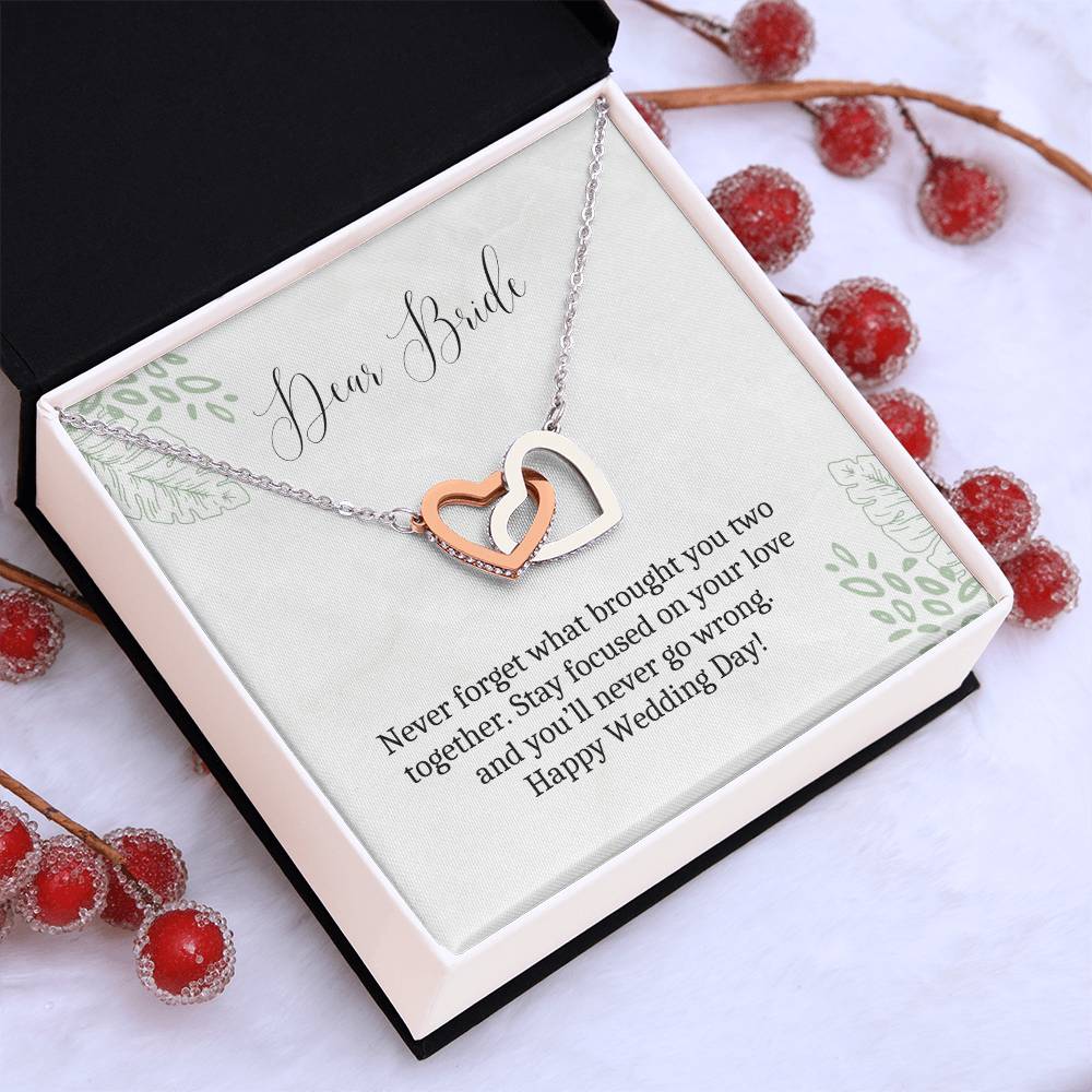 Dear Bride | Stay Focused On Your Love | Heart Pendant Necklace
