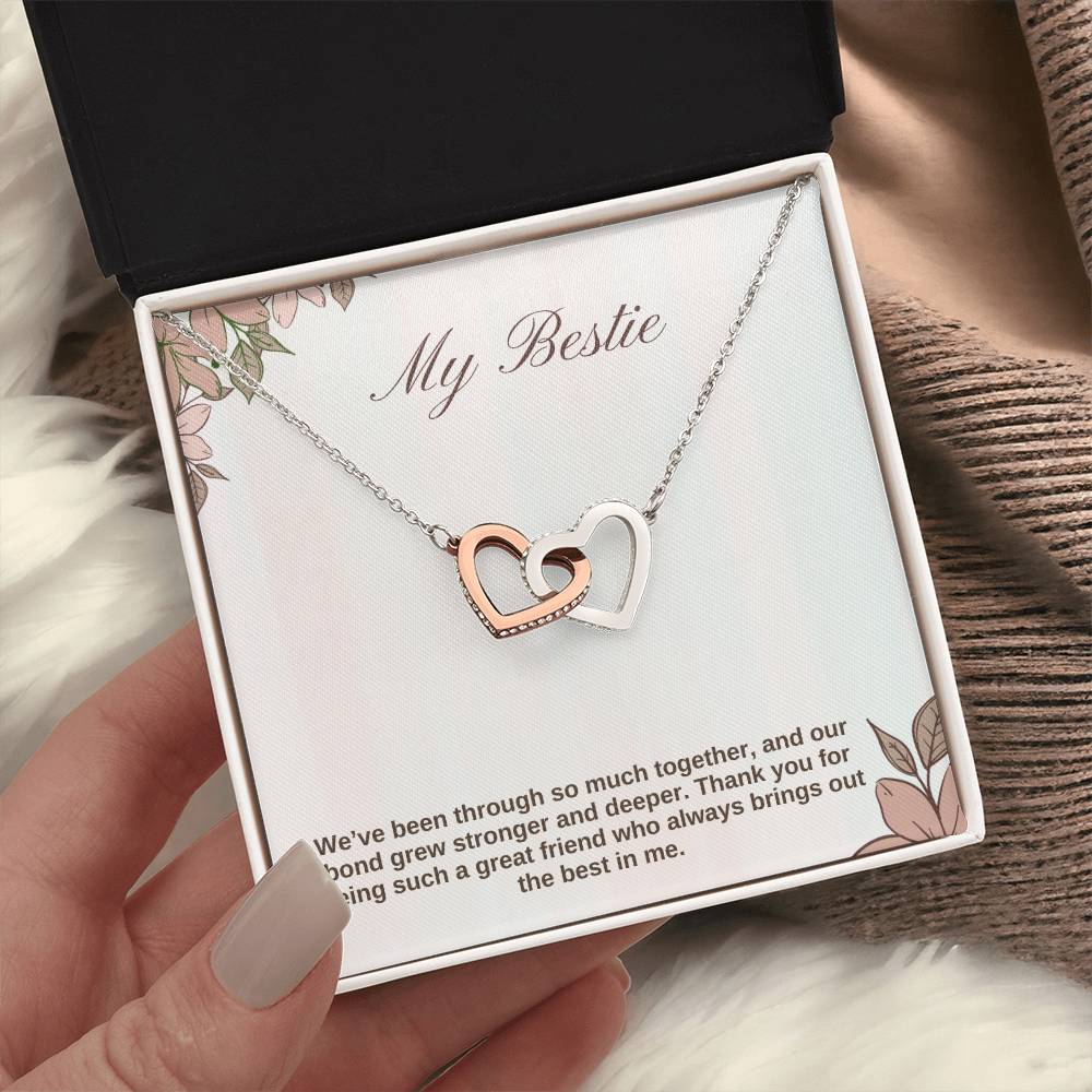 My Bestie | Thank You For Being Such A Great Friend | Hearts Necklace