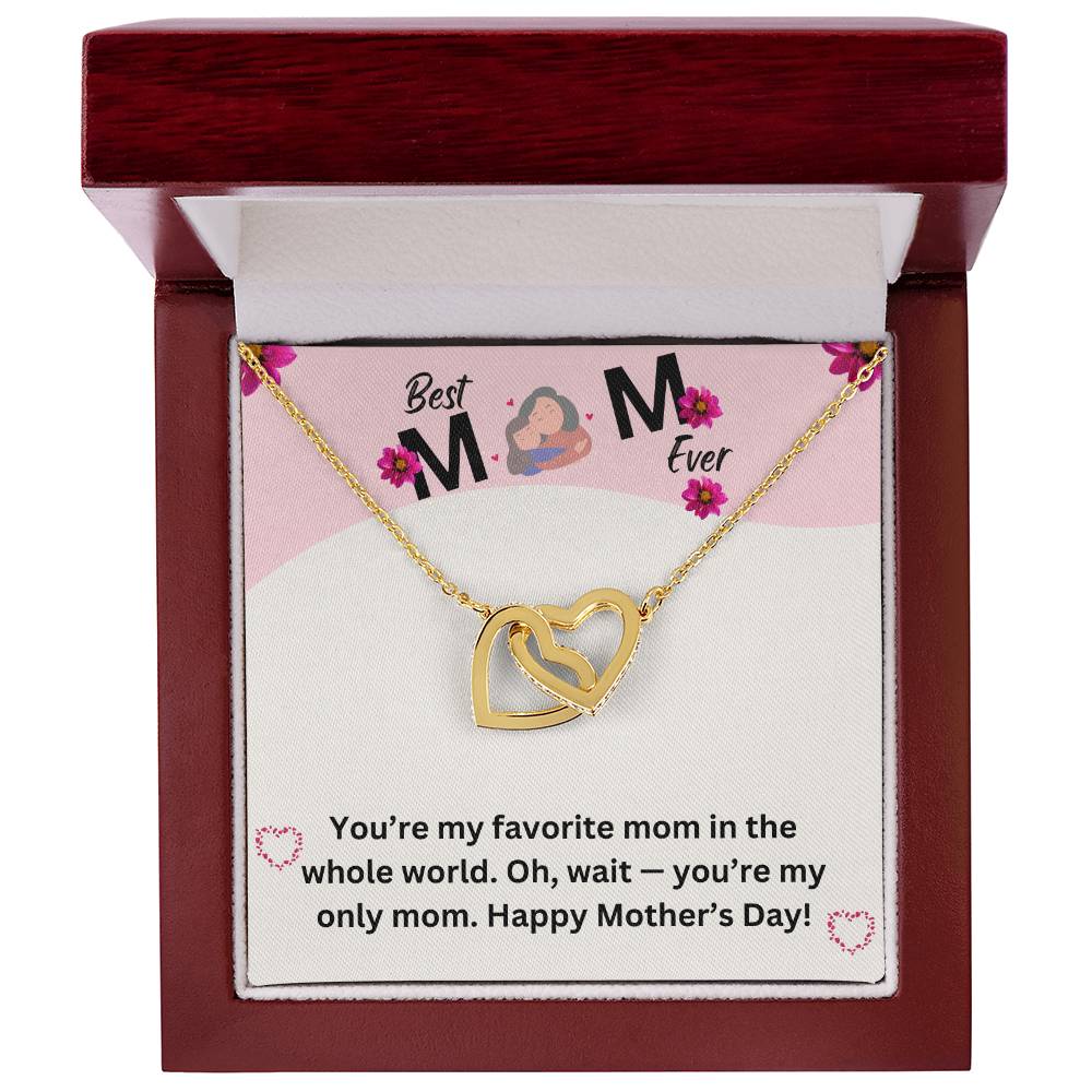 Best Mom Ever | Happy Mother's Day | Heart Pendant Necklace