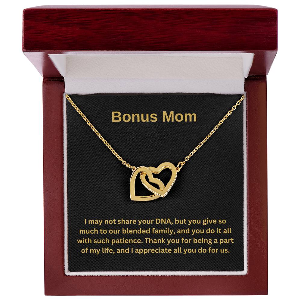 Bonus Mom | I Appreciate All You Do For Us | Heart Pendant Necklace