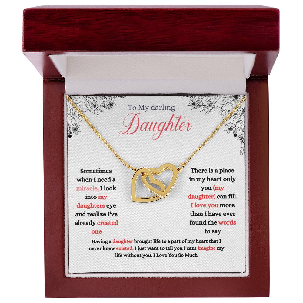 To My Darling Daughter| I Can't Imagine My Life Without You | Pendant Necklace
