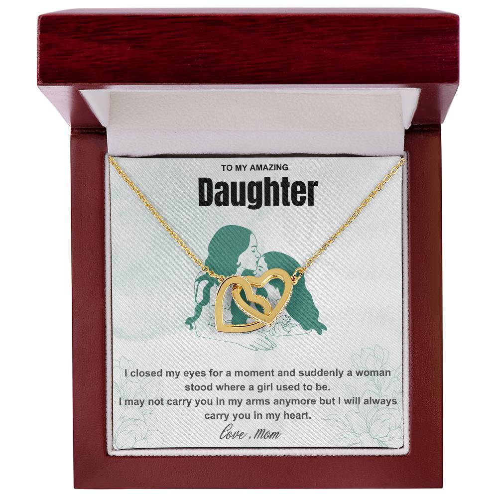 To My Amazing Daughter | I Will Always Carry You In My Heart | Pendant Necklace