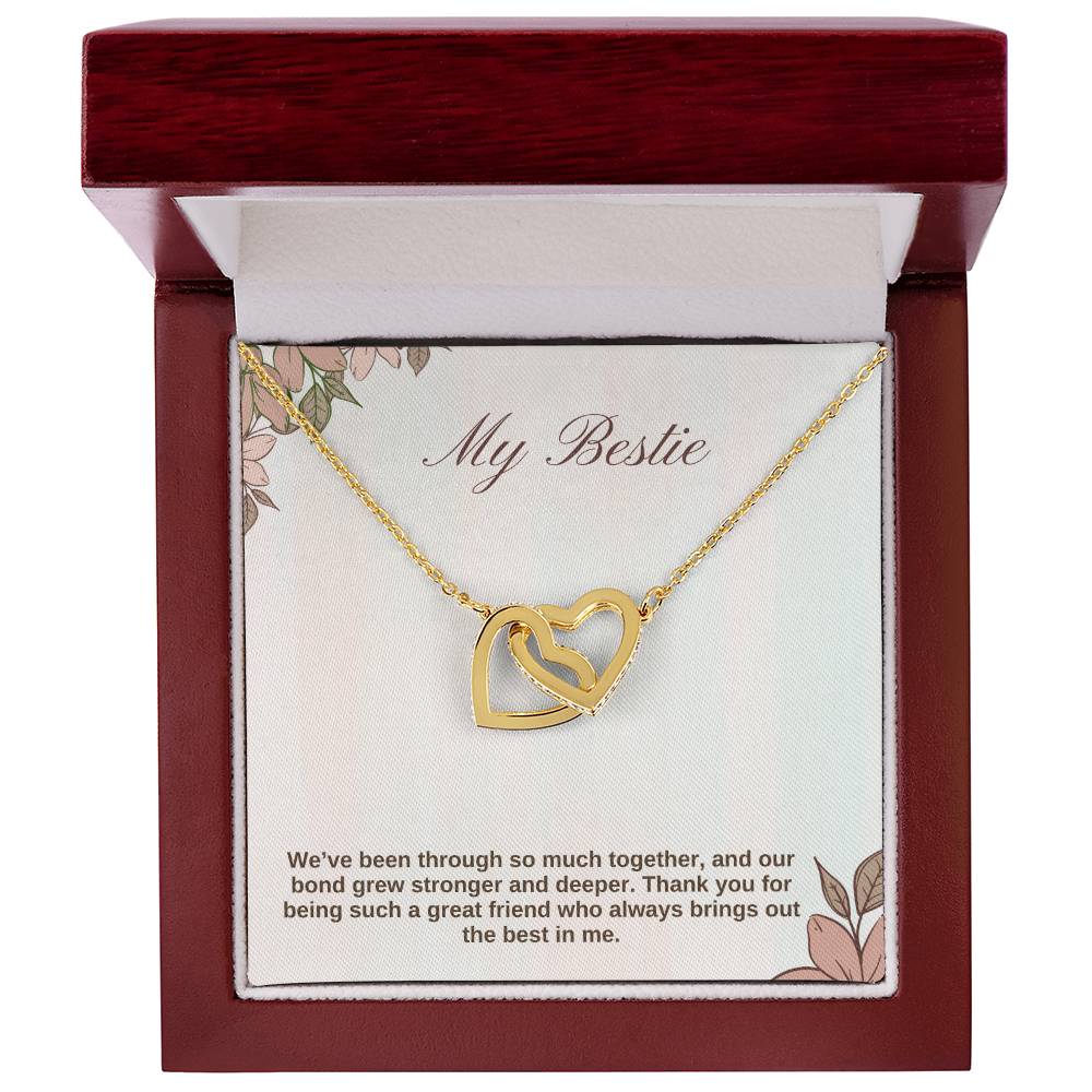 My Bestie | Thank You For Being Such A Great Friend | Hearts Necklace
