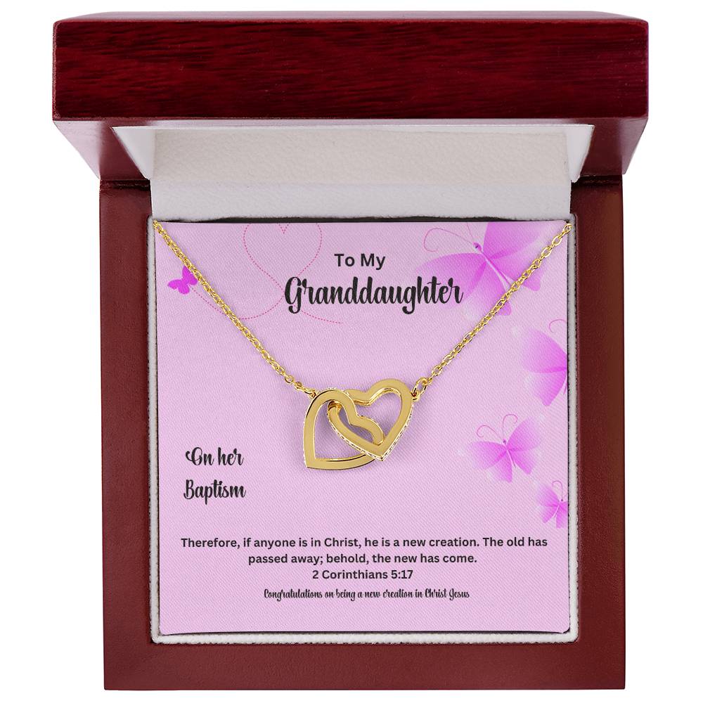 To My Granddaughter | If Anyone Is In Christ | Baptism Faith Necklace