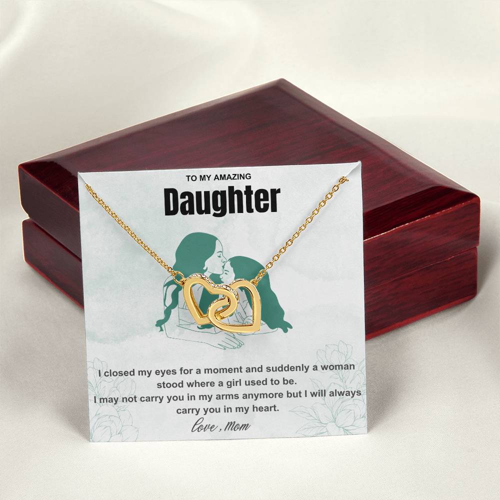 To My Amazing Daughter | I Will Always Carry You In My Heart | Pendant Necklace