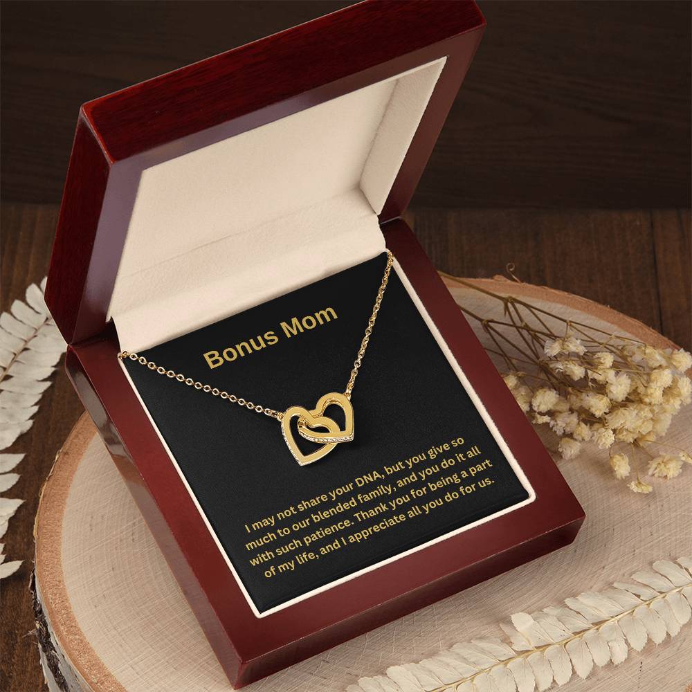 Bonus Mom | I Appreciate All You Do For Us | Heart Pendant Necklace