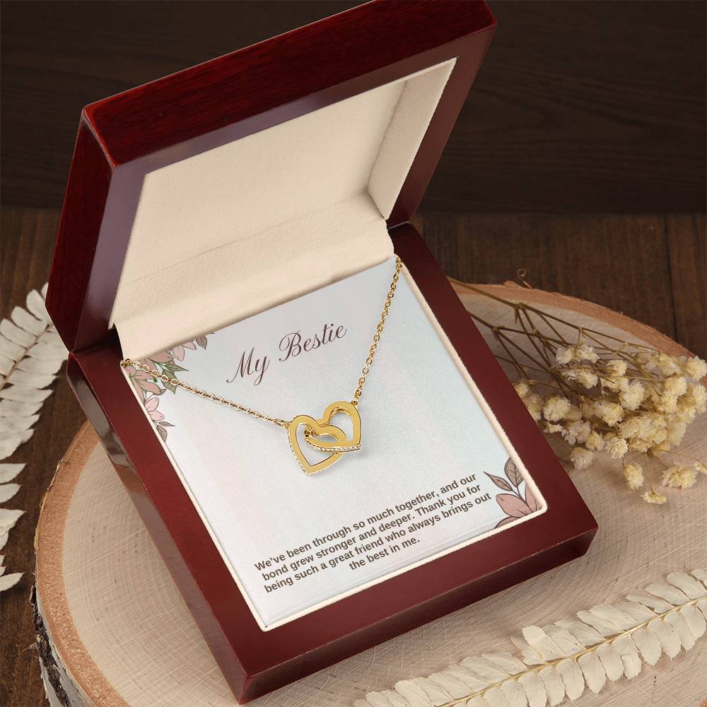 My Bestie | Thank You For Being Such A Great Friend | Hearts Necklace