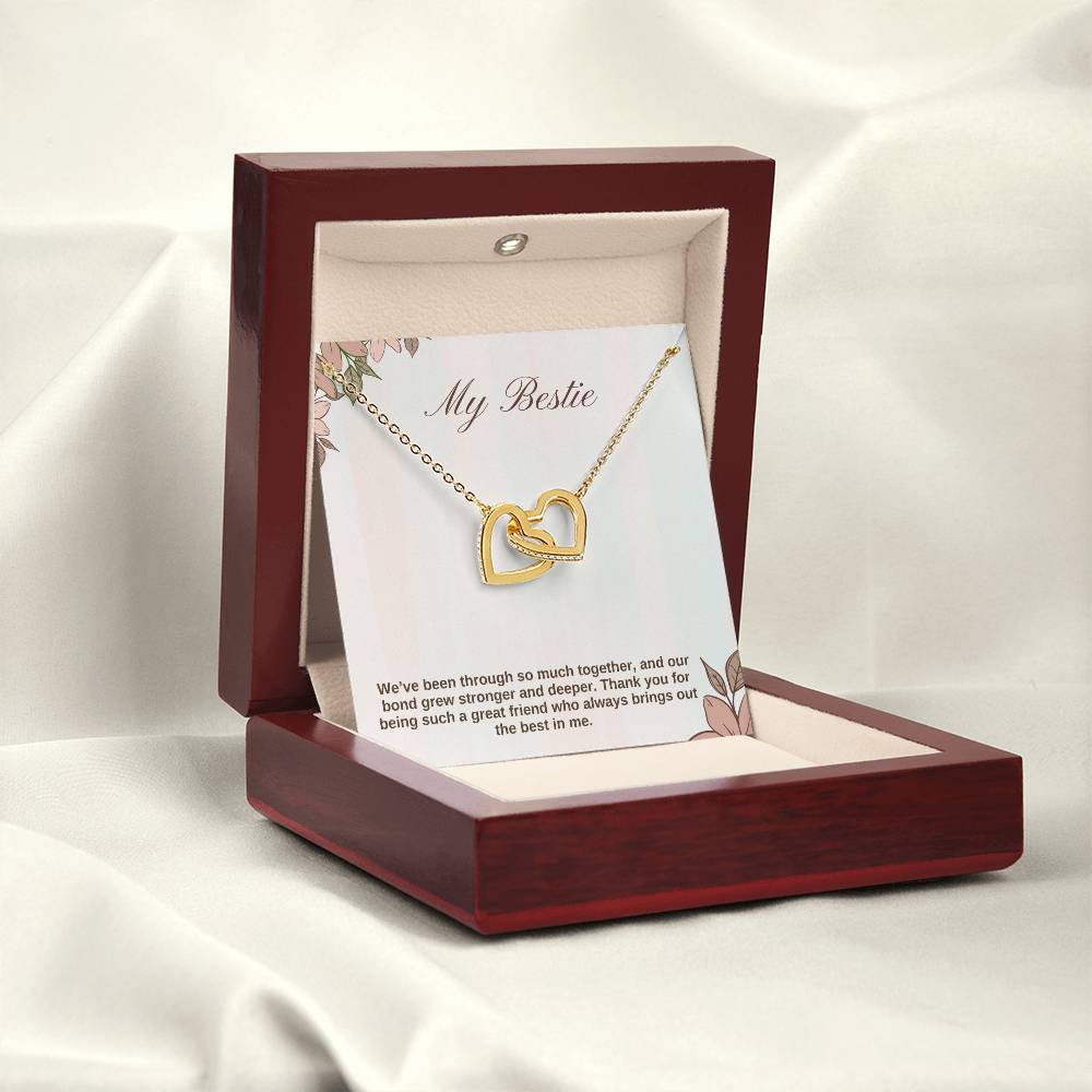 My Bestie | Thank You For Being Such A Great Friend | Hearts Necklace