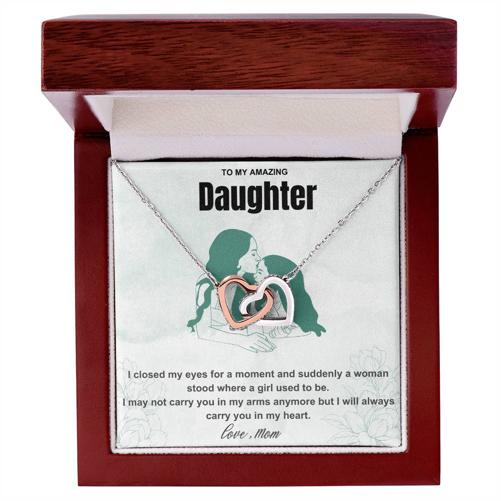 To My Amazing Daughter | I Will Always Carry You In My Heart | Pendant Necklace