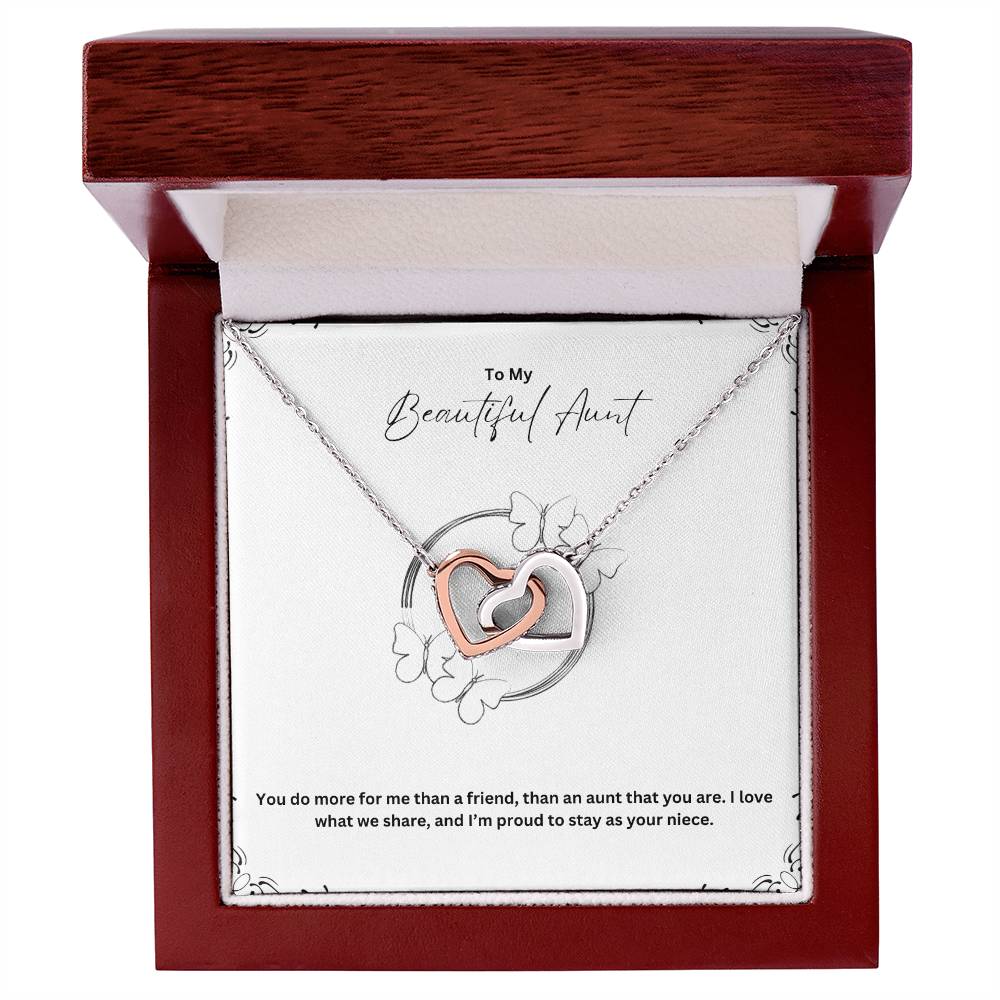 To My Beautiful Aunt | You Do More For Me Than A Friend | Love Pendant Necklace