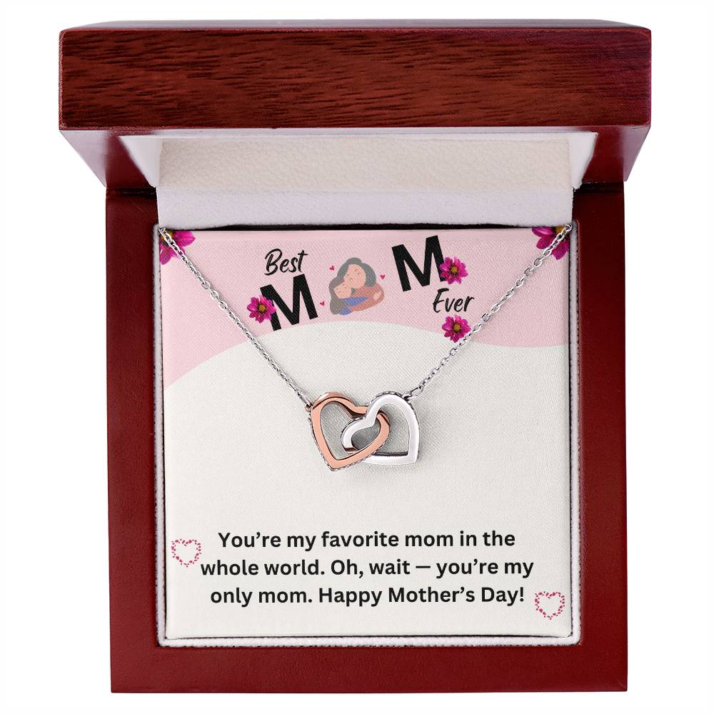 Best Mom Ever | Happy Mother's Day | Heart Pendant Necklace
