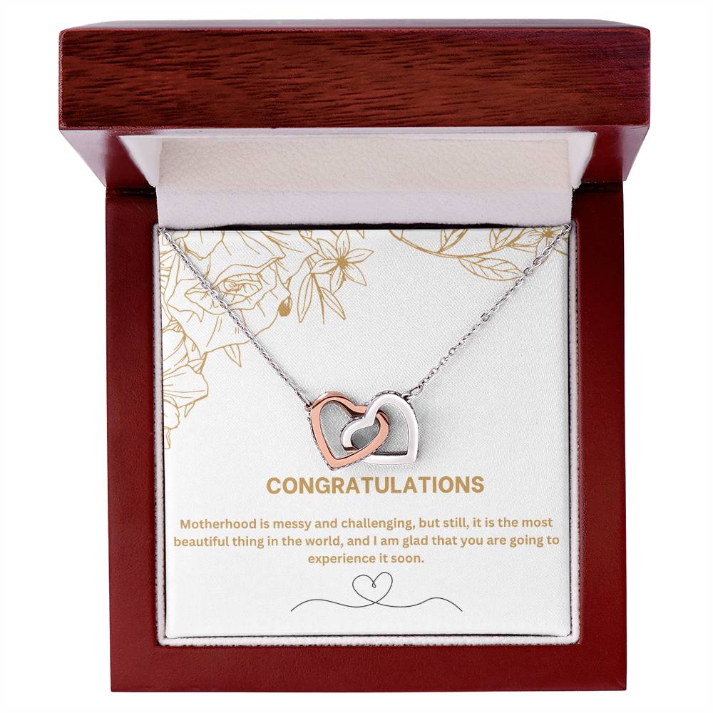 Congratulations | Motherhood Is The Most Beautiful Thing In The World | Pregnancy Necklace Gift