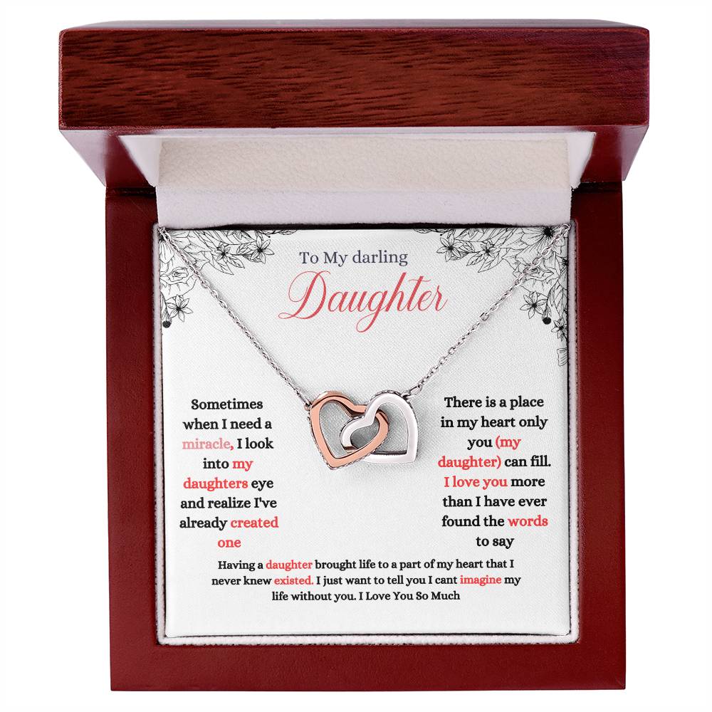To My Darling Daughter| I Can't Imagine My Life Without You | Pendant Necklace