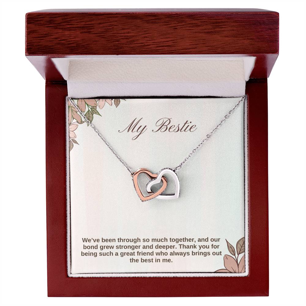 My Bestie | Thank You For Being Such A Great Friend | Hearts Necklace