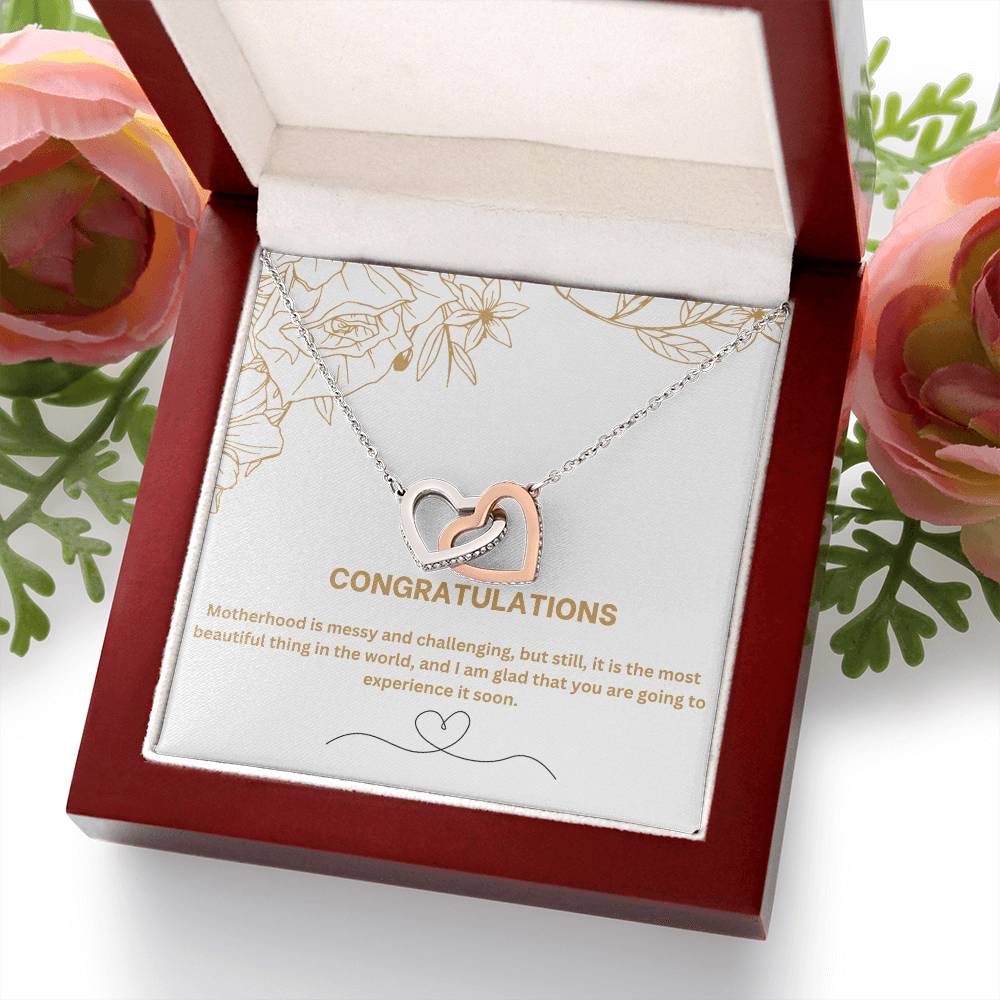 Congratulations | Motherhood Is The Most Beautiful Thing In The World | Pregnancy Necklace Gift